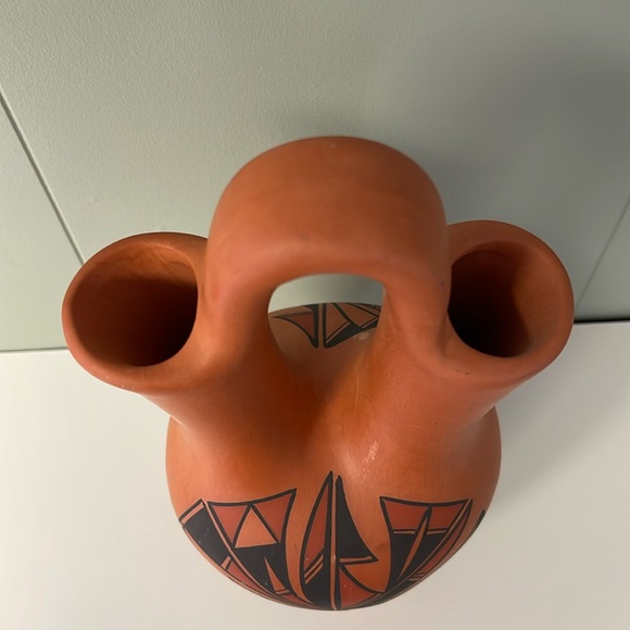 Acoma Wedding Vase Pottery, Signed - Picture 4 of 11